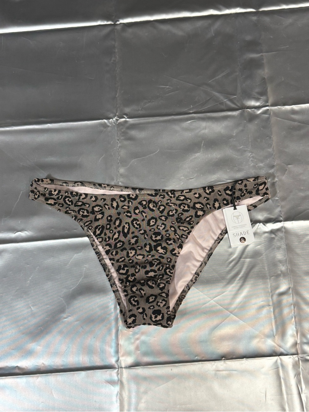 Leopard Print Bikini Bottom in Taupe